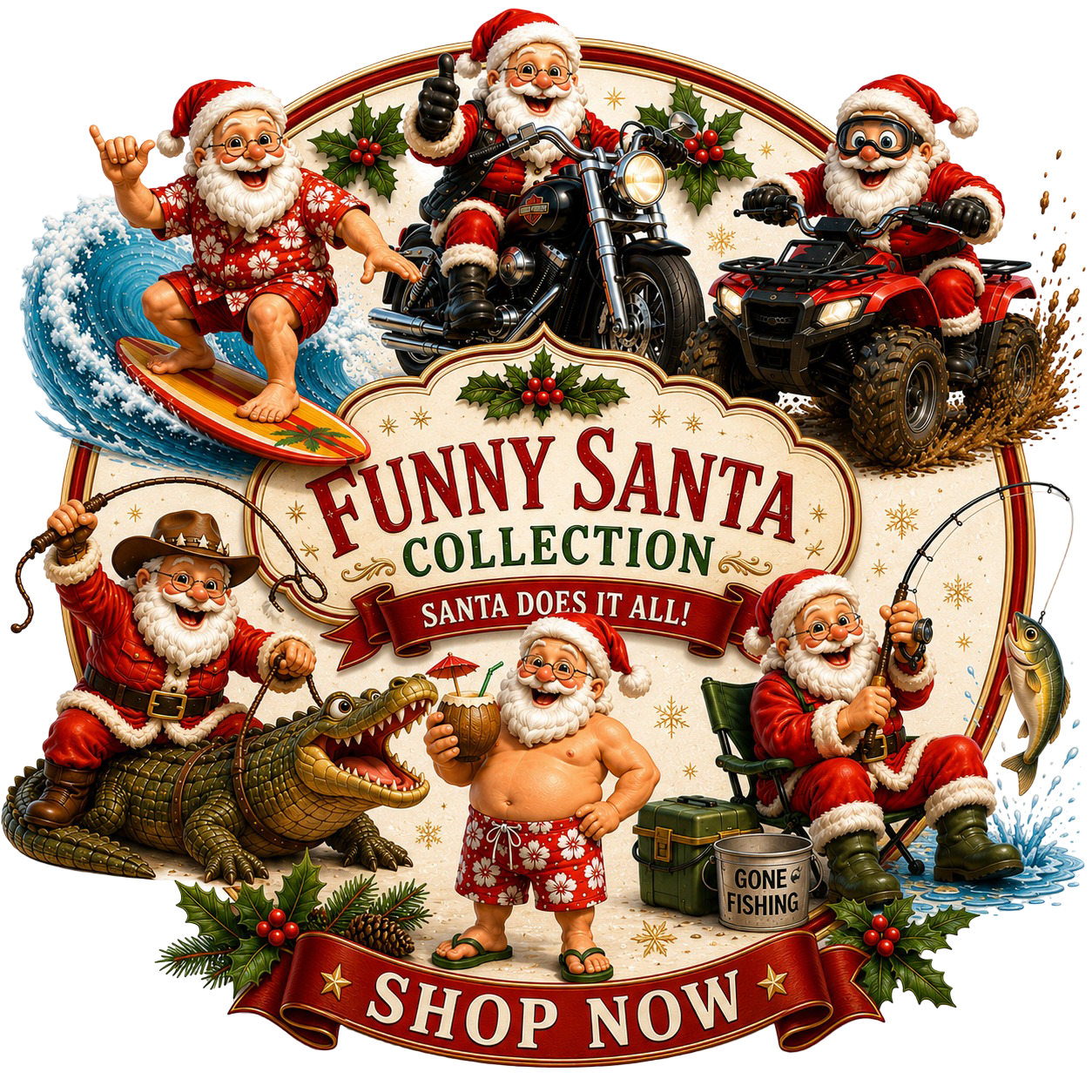 Funny Santa Collection