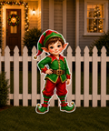 Traditional Christmas Boy Elf Cutout