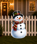 Traditional Christmas Frosty Snowman Cutout
