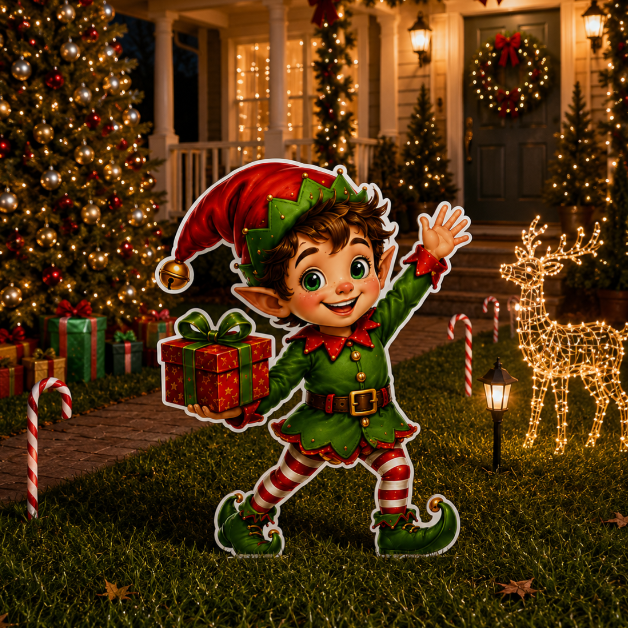 Jingle Workshop Elf Cutout