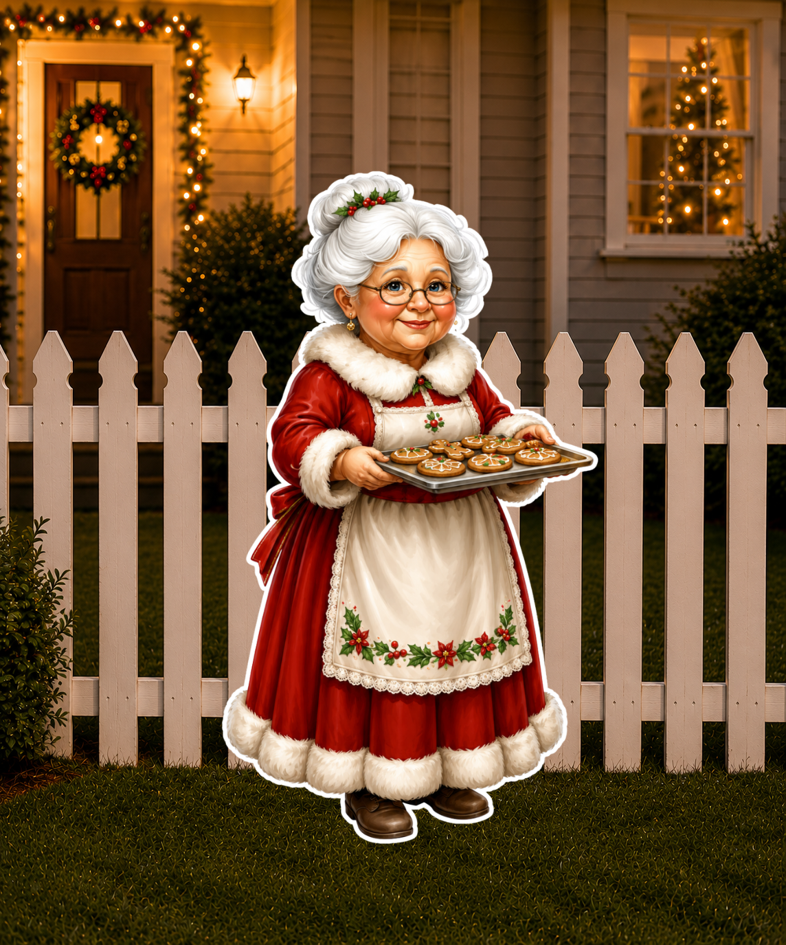 Traditional Christmas Mrs Claus Cutout