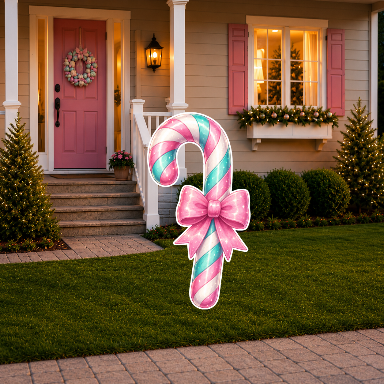 Pastel Candyland Candy Cane Cutout