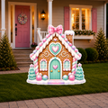 Pastel Candyland Mint Gingerbread House Cutout