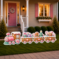 Pastel Candyland Gingerbread Train Cutout