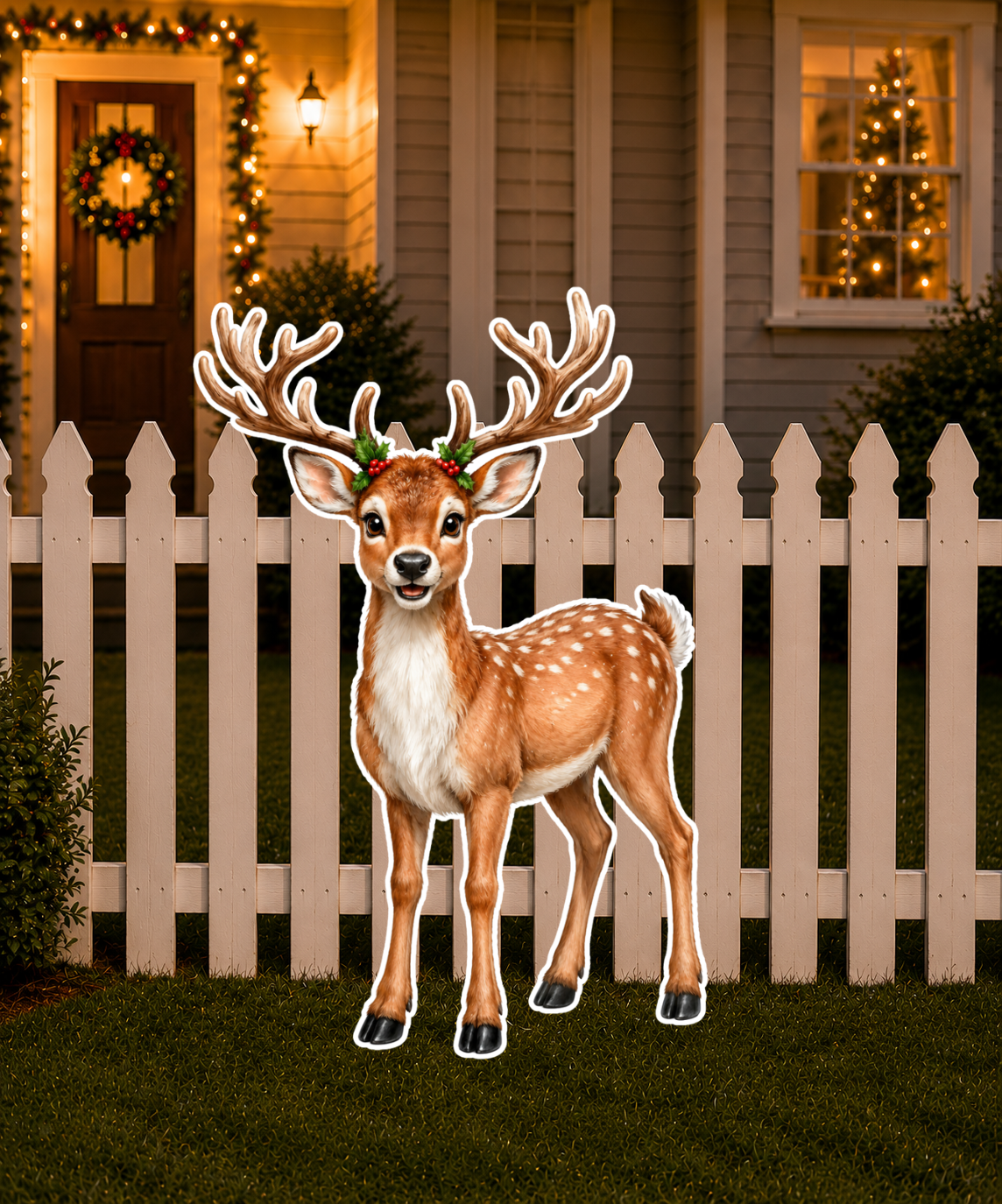 Traditional Christmas Reindeer Cutout